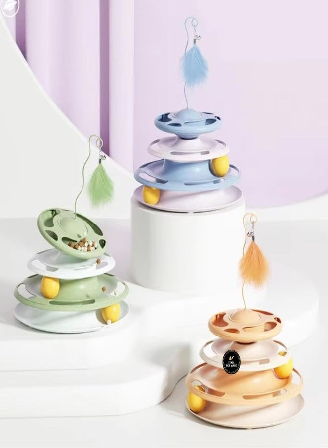 KittuPet Cat Toys Roller 4-Level Turntable for Indoor Cats, Self Play Cat Toy with Colorful Balls, Interactive Kitten Puzzle Toys, Fun Kitty Exercise Toys Pack of 1 - Image 2